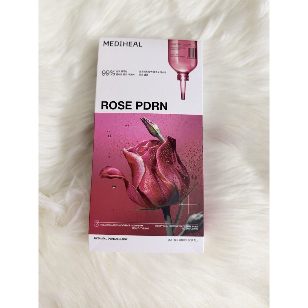 Mediheal Rose PDRN Essential Mask Sheet Rose Pore Tightening Glow 4 Sheets